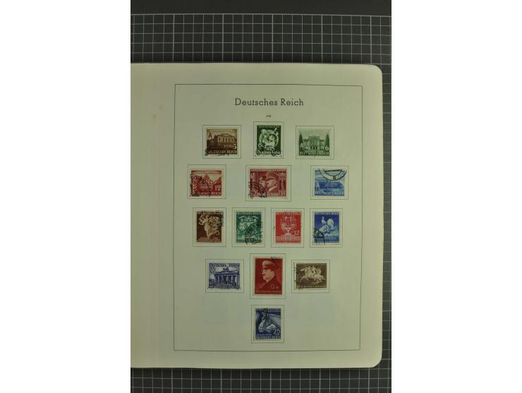 1933/45, gestempelte, weitgehend kpl. Sammlung, Bl. 2 nicht bewertet, da Stempel fraglich, dazu etwas Besetzung II