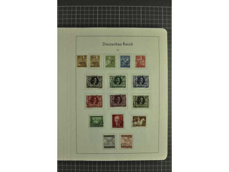 1933/45, gestempelte, weitgehend kpl. Sammlung, Bl. 2 nicht bewertet, da Stempel fraglich, dazu etwas Besetzung II