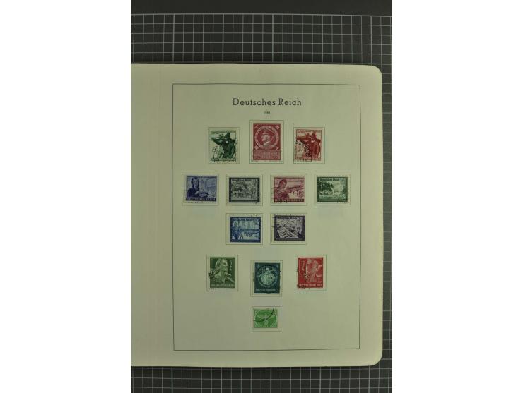 1933/45, gestempelte, weitgehend kpl. Sammlung, Bl. 2 nicht bewertet, da Stempel fraglich, dazu etwas Besetzung II