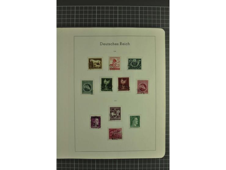 1933/45, gestempelte, weitgehend kpl. Sammlung, Bl. 2 nicht bewertet, da Stempel fraglich, dazu etwas Besetzung II