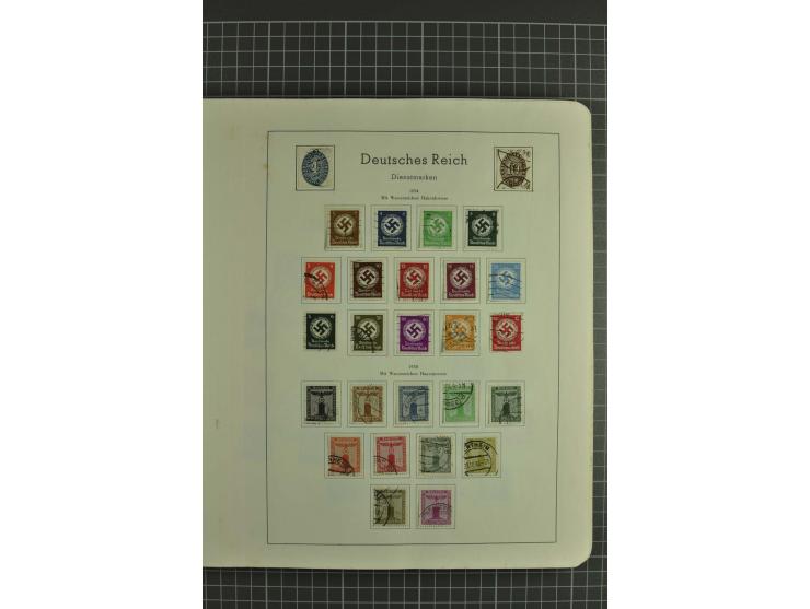 1933/45, gestempelte, weitgehend kpl. Sammlung, Bl. 2 nicht bewertet, da Stempel fraglich, dazu etwas Besetzung II