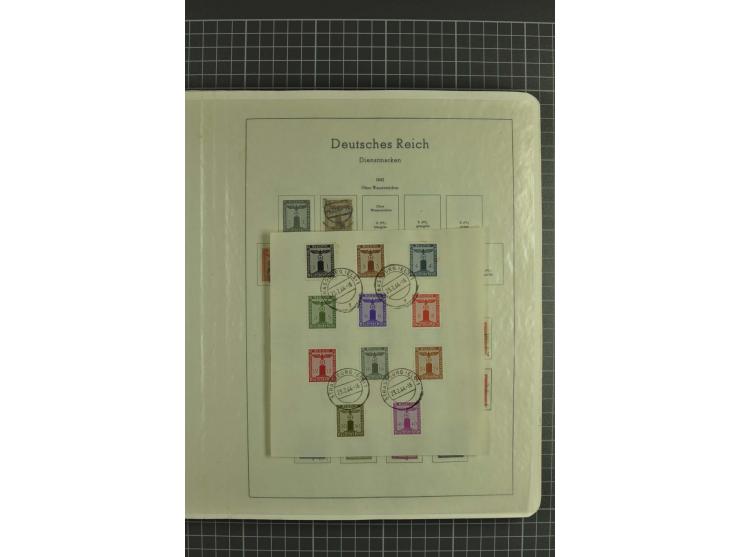 1933/45, gestempelte, weitgehend kpl. Sammlung, Bl. 2 nicht bewertet, da Stempel fraglich, dazu etwas Besetzung II