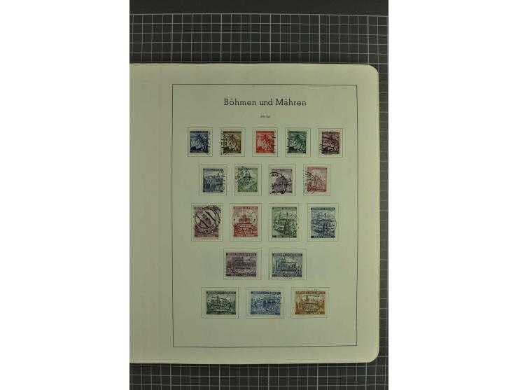 1933/45, gestempelte, weitgehend kpl. Sammlung, Bl. 2 nicht bewertet, da Stempel fraglich, dazu etwas Besetzung II