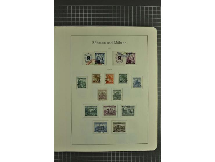 1933/45, gestempelte, weitgehend kpl. Sammlung, Bl. 2 nicht bewertet, da Stempel fraglich, dazu etwas Besetzung II