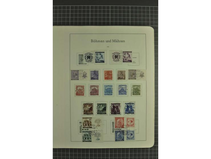 1933/45, gestempelte, weitgehend kpl. Sammlung, Bl. 2 nicht bewertet, da Stempel fraglich, dazu etwas Besetzung II