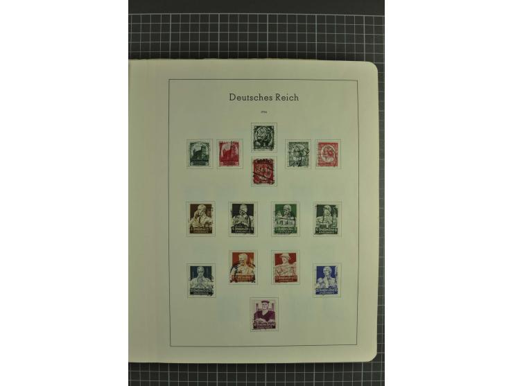 1933/45, gestempelte, weitgehend kpl. Sammlung, Bl. 2 nicht bewertet, da Stempel fraglich, dazu etwas Besetzung II