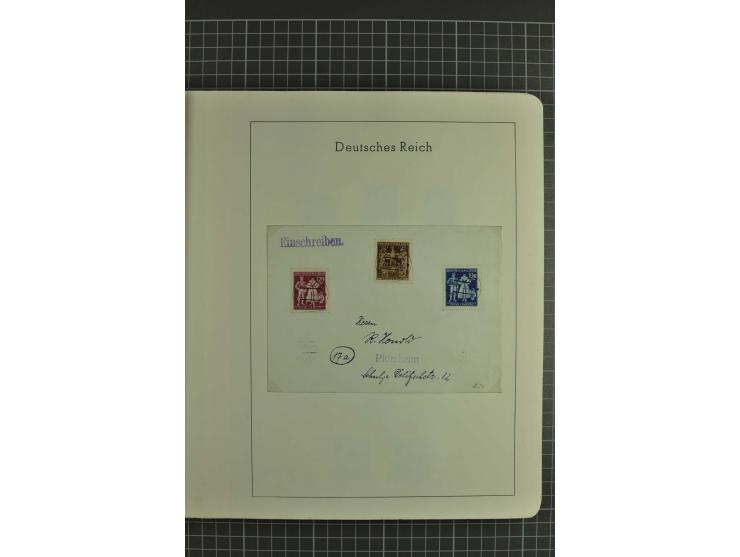 1933/45, gestempelte, weitgehend kpl. Sammlung, Bl. 2 nicht bewertet, da Stempel fraglich, dazu etwas Besetzung II