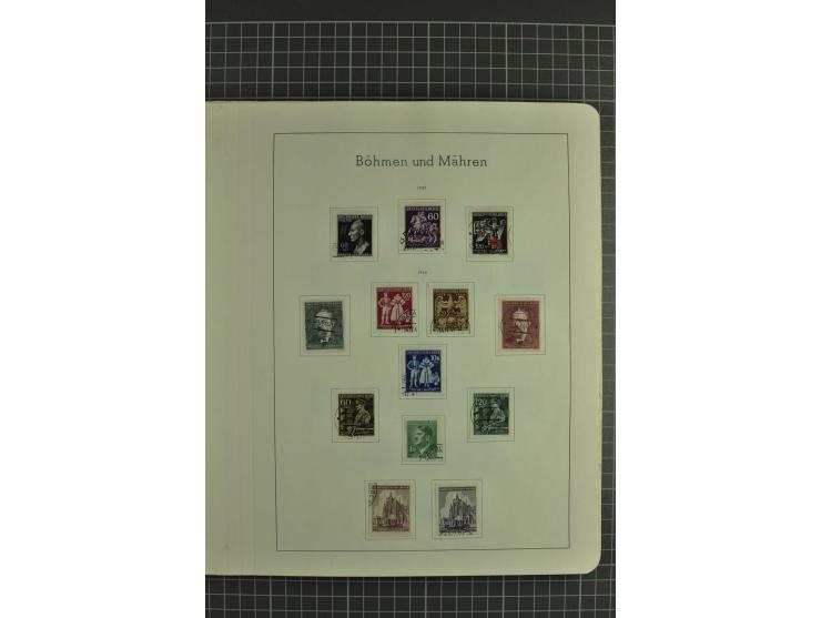 1933/45, gestempelte, weitgehend kpl. Sammlung, Bl. 2 nicht bewertet, da Stempel fraglich, dazu etwas Besetzung II