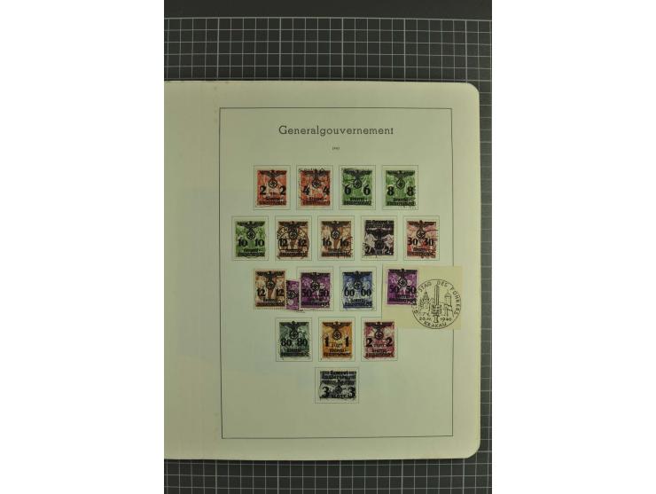 1933/45, gestempelte, weitgehend kpl. Sammlung, Bl. 2 nicht bewertet, da Stempel fraglich, dazu etwas Besetzung II