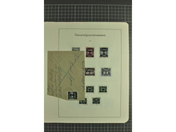 1933/45, gestempelte, weitgehend kpl. Sammlung, Bl. 2 nicht bewertet, da Stempel fraglich, dazu etwas Besetzung II