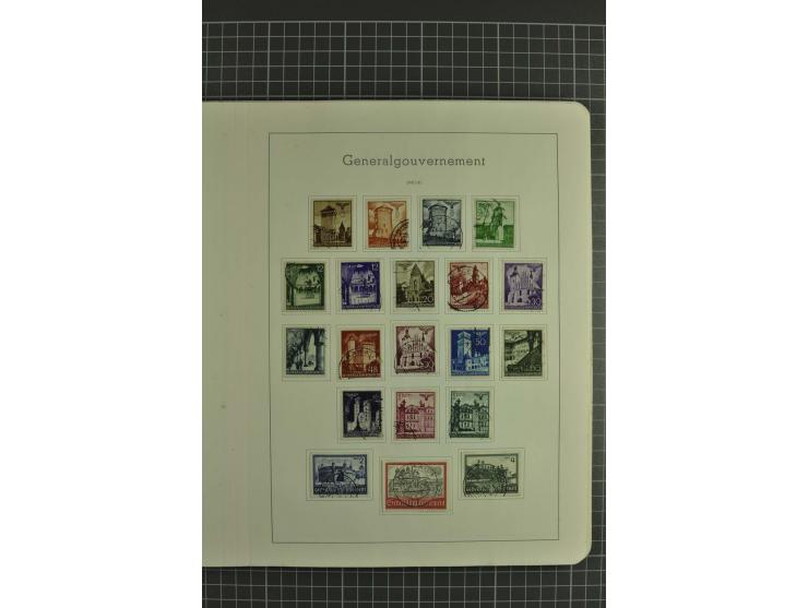 1933/45, gestempelte, weitgehend kpl. Sammlung, Bl. 2 nicht bewertet, da Stempel fraglich, dazu etwas Besetzung II