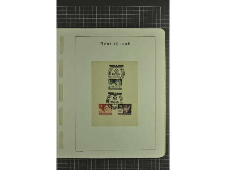 1933/45, gestempelte, weitgehend kpl. Sammlung, Bl. 2 nicht bewertet, da Stempel fraglich, dazu etwas Besetzung II