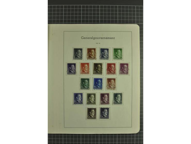 1933/45, gestempelte, weitgehend kpl. Sammlung, Bl. 2 nicht bewertet, da Stempel fraglich, dazu etwas Besetzung II