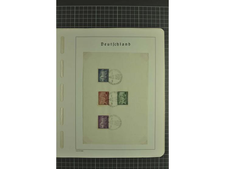 1933/45, gestempelte, weitgehend kpl. Sammlung, Bl. 2 nicht bewertet, da Stempel fraglich, dazu etwas Besetzung II