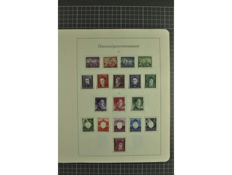 1933/45, gestempelte, weitgehend kpl. Sammlung, Bl. 2 nicht bewertet, da Stempel fraglich, dazu etwas Besetzung II