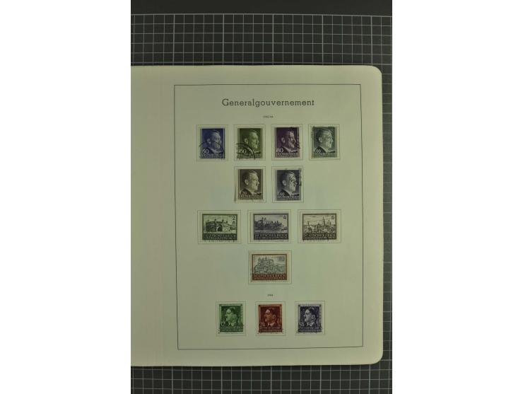1933/45, gestempelte, weitgehend kpl. Sammlung, Bl. 2 nicht bewertet, da Stempel fraglich, dazu etwas Besetzung II