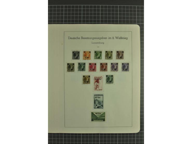 1933/45, gestempelte, weitgehend kpl. Sammlung, Bl. 2 nicht bewertet, da Stempel fraglich, dazu etwas Besetzung II