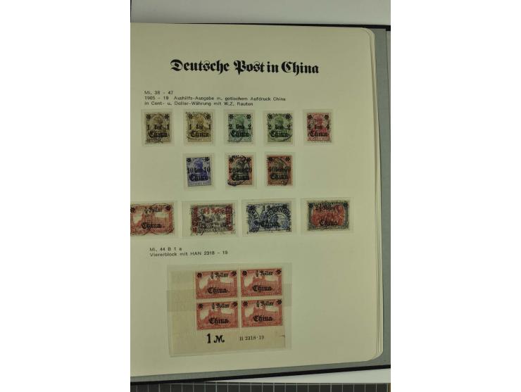 1886/1919, postfrische, ungebrauchte und gestempelte Sammlung mit vielen Vorläufern, guten Werten, Briefstücken, Briefen und 