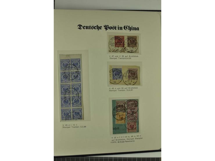 1886/1919, postfrische, ungebrauchte und gestempelte Sammlung mit vielen Vorläufern, guten Werten, Briefstücken, Briefen und 