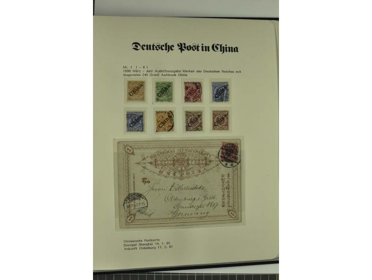 1886/1919, postfrische, ungebrauchte und gestempelte Sammlung mit vielen Vorläufern, guten Werten, Briefstücken, Briefen und 