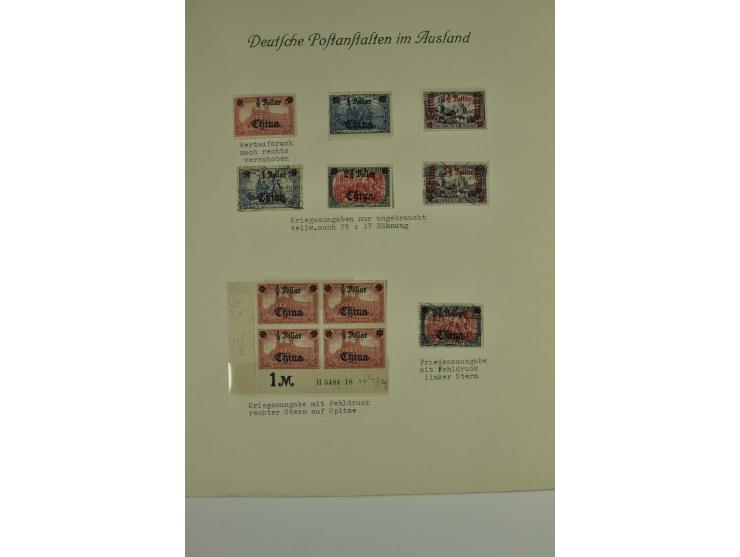 1889/1919, überwiegend gestempelte Sammlung mit Vorläufern, Mitläufern, Briefstücken, Briefen, Karten und Ganzsachen (u.a. V4