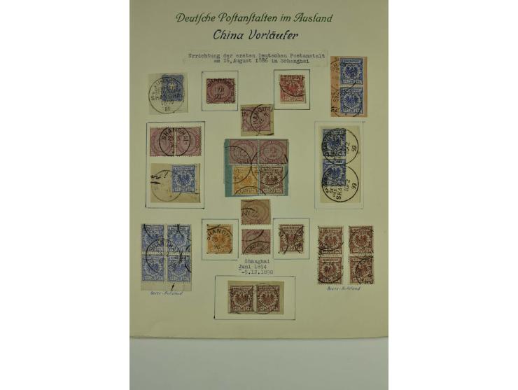 1889/1919, überwiegend gestempelte Sammlung mit Vorläufern, Mitläufern, Briefstücken, Briefen, Karten und Ganzsachen (u.a. V4