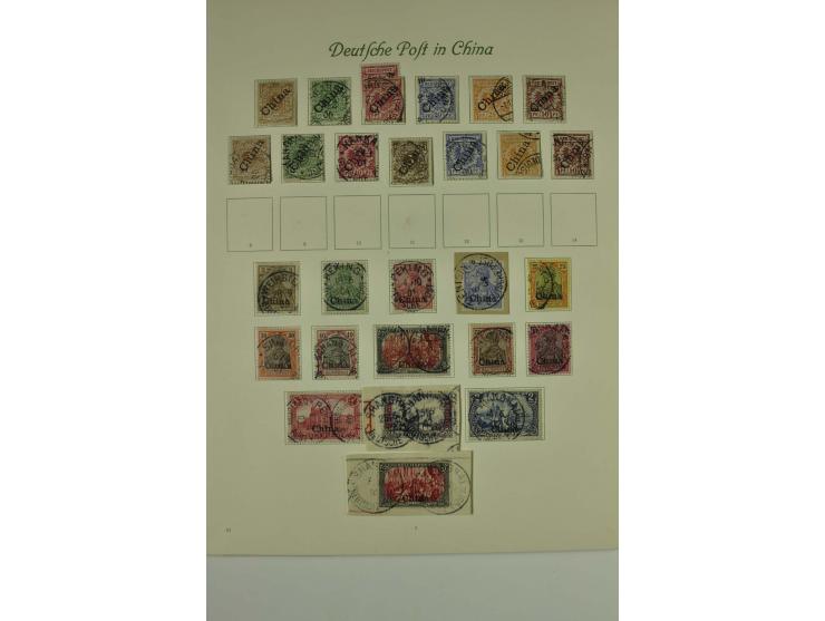 1889/1919, überwiegend gestempelte Sammlung mit Vorläufern, Mitläufern, Briefstücken, Briefen, Karten und Ganzsachen (u.a. V4
