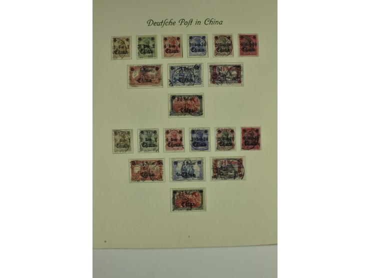 1889/1919, überwiegend gestempelte Sammlung mit Vorläufern, Mitläufern, Briefstücken, Briefen, Karten und Ganzsachen (u.a. V4