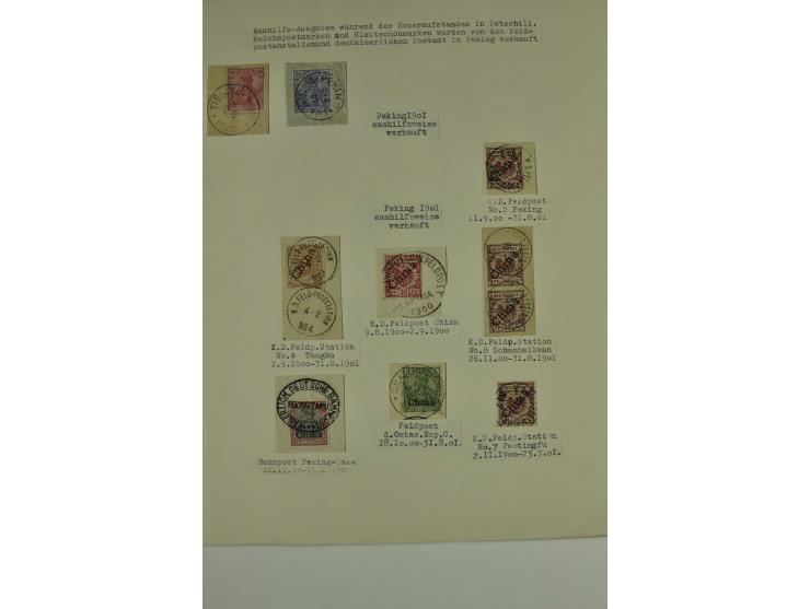 1889/1919, überwiegend gestempelte Sammlung mit Vorläufern, Mitläufern, Briefstücken, Briefen, Karten und Ganzsachen (u.a. V4