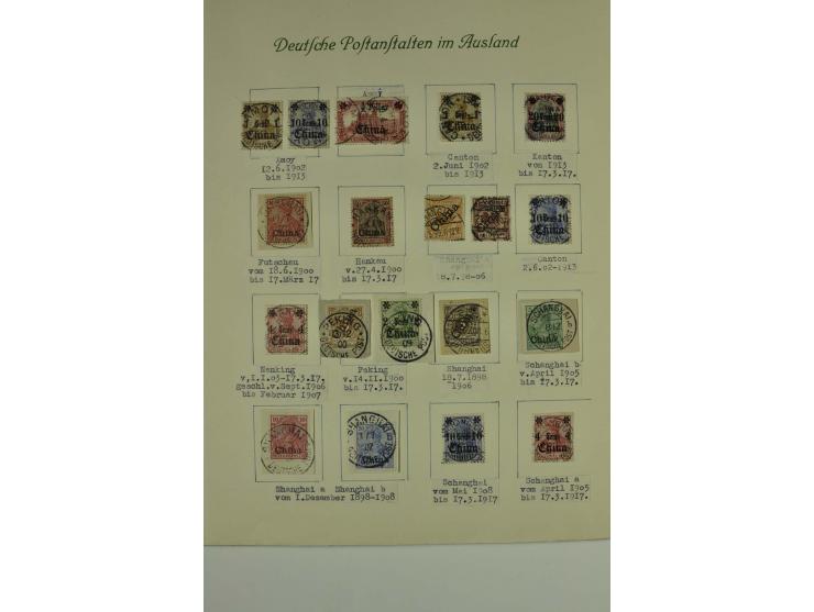 1889/1919, überwiegend gestempelte Sammlung mit Vorläufern, Mitläufern, Briefstücken, Briefen, Karten und Ganzsachen (u.a. V4