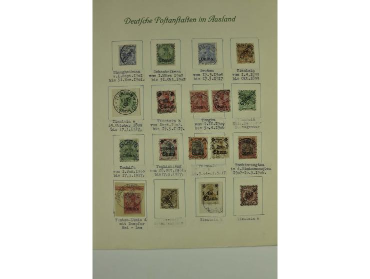 1889/1919, überwiegend gestempelte Sammlung mit Vorläufern, Mitläufern, Briefstücken, Briefen, Karten und Ganzsachen (u.a. V4