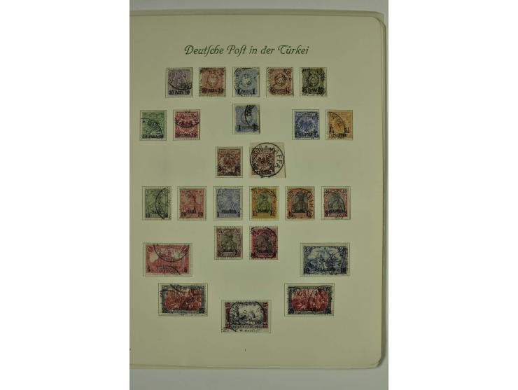 1870/1908, gestempelte Sammlung, in den Hauptnummern kpl. incl. Mi.-Nr. 12-23II, dazu Vorläufer, 5 Briefe und Karten mit u.a.