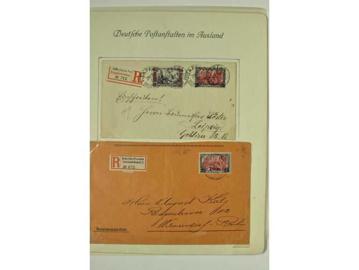 1870/1908, gestempelte Sammlung, in den Hauptnummern kpl. incl. Mi.-Nr. 12-23II, dazu Vorläufer, 5 Briefe und Karten mit u.a.