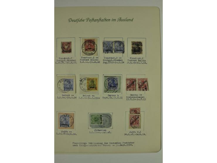 1870/1908, gestempelte Sammlung, in den Hauptnummern kpl. incl. Mi.-Nr. 12-23II, dazu Vorläufer, 5 Briefe und Karten mit u.a.