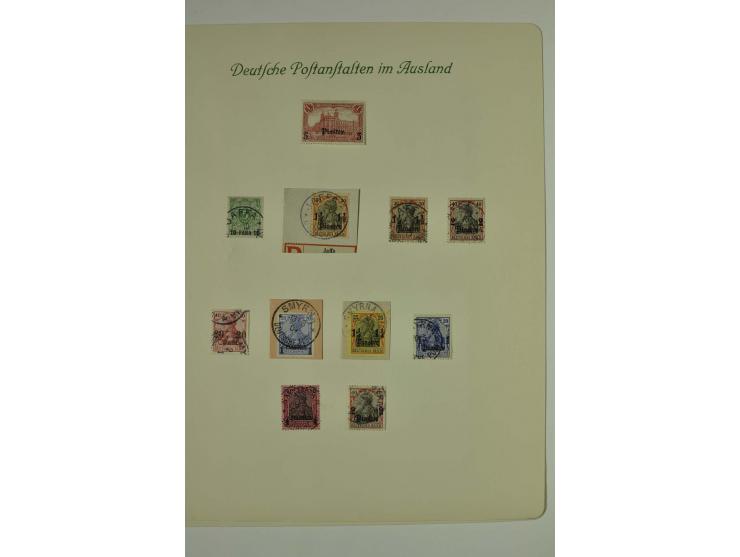 1870/1908, gestempelte Sammlung, in den Hauptnummern kpl. incl. Mi.-Nr. 12-23II, dazu Vorläufer, 5 Briefe und Karten mit u.a.