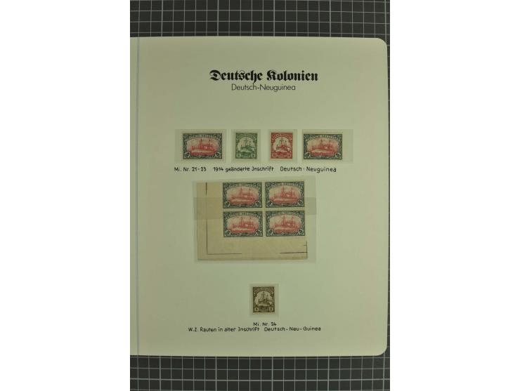 1890/1919, postfrische, ungebrauchte und gestempelte Sammlung mit 2 R-Briefen und einer Karte