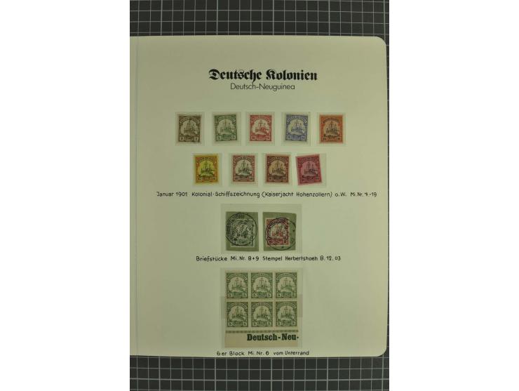 1890/1919, postfrische, ungebrauchte und gestempelte Sammlung mit 2 R-Briefen und einer Karte