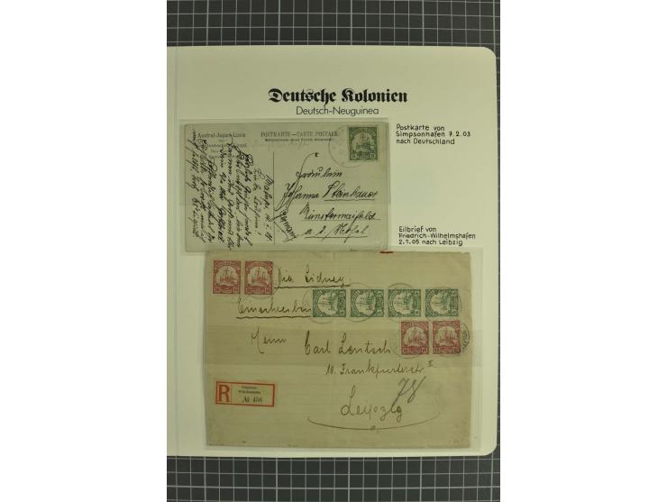 1890/1919, postfrische, ungebrauchte und gestempelte Sammlung mit 2 R-Briefen und einer Karte