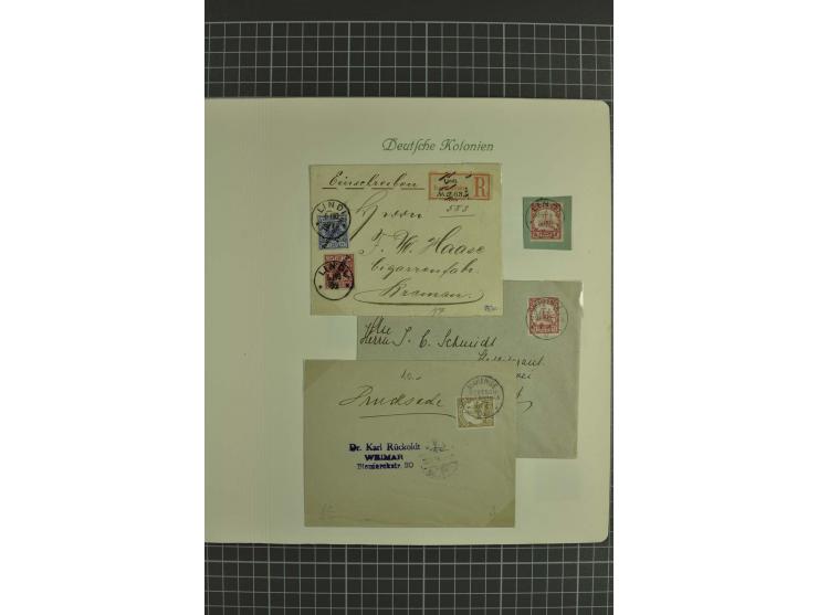 1890/1920, ungebrauchte und gestempelte Sammlung mit Vorläufern, u.a. VZ48 auf Brief, WUGA Nr. V, Stempelteil mit u.a. KISSEN