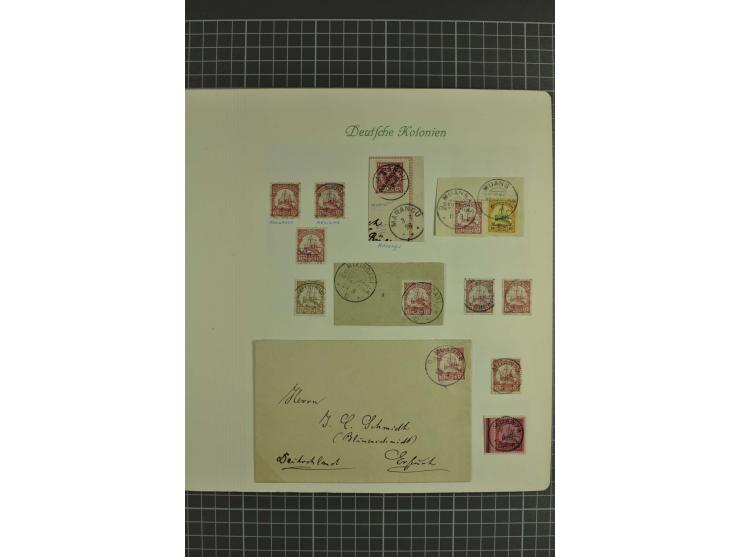 1890/1920, ungebrauchte und gestempelte Sammlung mit Vorläufern, u.a. VZ48 auf Brief, WUGA Nr. V, Stempelteil mit u.a. KISSEN
