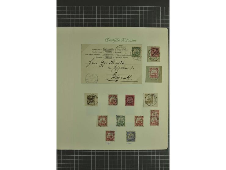 1890/1920, ungebrauchte und gestempelte Sammlung mit Vorläufern, u.a. VZ48 auf Brief, WUGA Nr. V, Stempelteil mit u.a. KISSEN