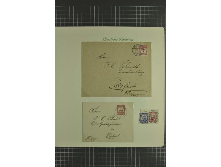 1890/1920, ungebrauchte und gestempelte Sammlung mit Vorläufern, u.a. VZ48 auf Brief, WUGA Nr. V, Stempelteil mit u.a. KISSEN