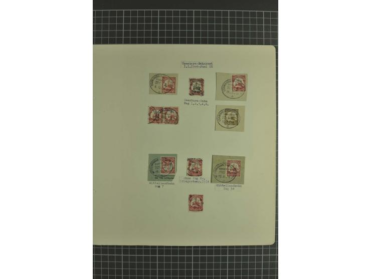 1890/1920, ungebrauchte und gestempelte Sammlung mit Vorläufern, u.a. VZ48 auf Brief, WUGA Nr. V, Stempelteil mit u.a. KISSEN