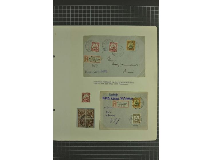 1890/1920, ungebrauchte und gestempelte Sammlung mit Vorläufern, u.a. VZ48 auf Brief, WUGA Nr. V, Stempelteil mit u.a. KISSEN