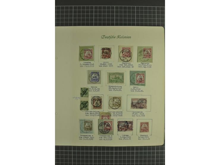 1890/1920, ungebrauchte und gestempelte Sammlung mit Vorläufern, u.a. VZ48 auf Brief, WUGA Nr. V, Stempelteil mit u.a. KISSEN