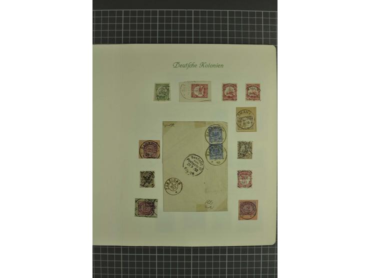 1890/1920, ungebrauchte und gestempelte Sammlung mit Vorläufern, u.a. VZ48 auf Brief, WUGA Nr. V, Stempelteil mit u.a. KISSEN