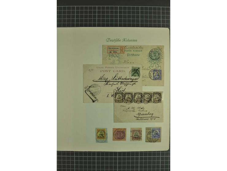 1890/1920, ungebrauchte und gestempelte Sammlung mit Vorläufern, u.a. VZ48 auf Brief, WUGA Nr. V, Stempelteil mit u.a. KISSEN