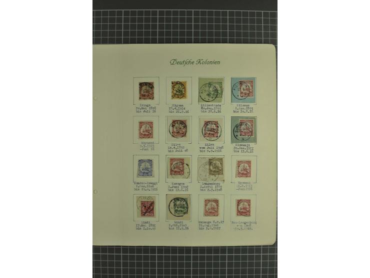 1890/1920, ungebrauchte und gestempelte Sammlung mit Vorläufern, u.a. VZ48 auf Brief, WUGA Nr. V, Stempelteil mit u.a. KISSEN