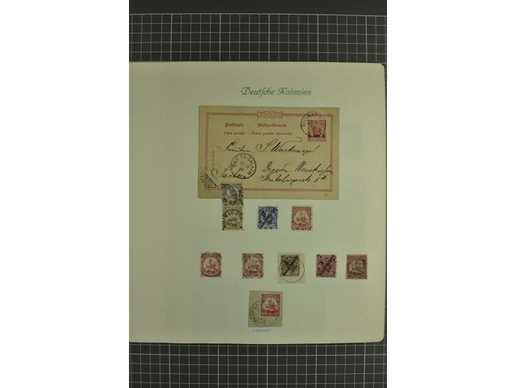 1890/1920, ungebrauchte und gestempelte Sammlung mit Vorläufern, u.a. VZ48 auf Brief, WUGA Nr. V, Stempelteil mit u.a. KISSEN