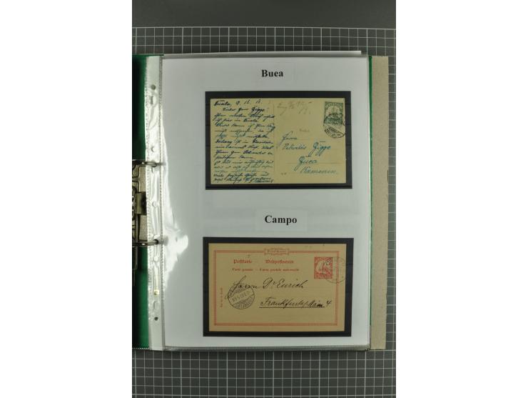 ABONG-MBANG bis VIKTORIA, sehr interessante Stempel-Sammlung auf Briefen, Karten, Briefstücken und 2 losen Marken, dabei viel